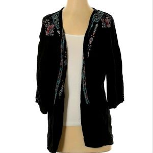 Black Embroidered Cardigan XS/S
